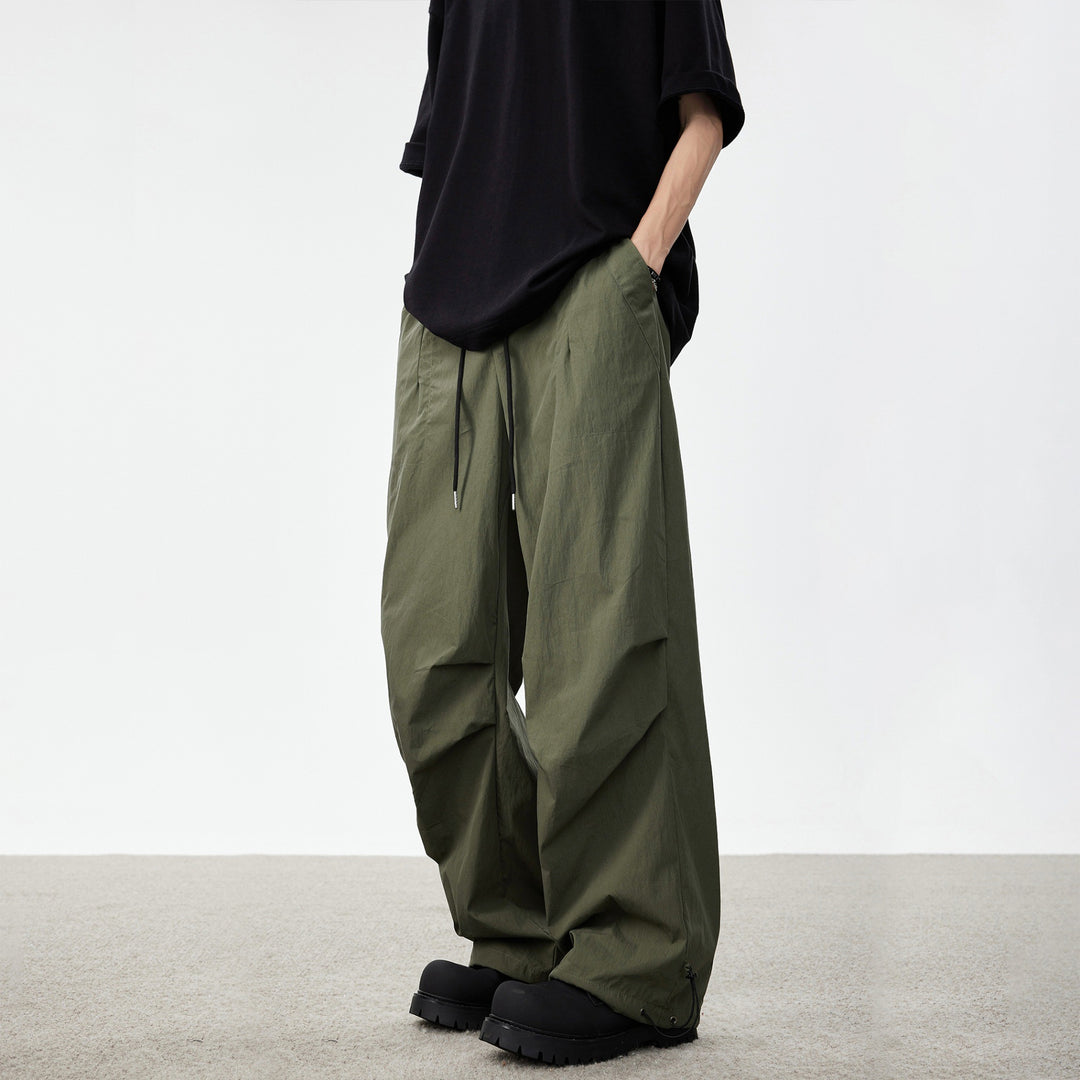Herren Weite Utility-Cargohose mit Tunnelzugbund Knie‑Paneelen und verstellbarem Saum Nord Taschen
