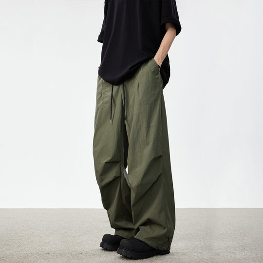 Herren Weite Utility-Cargohose mit Tunnelzugbund Knie‑Paneelen und verstellbarem Saum Nord Taschen