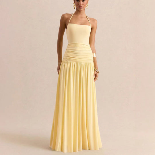 Damen Elegantes Maxikleid mit rüschiertem Oberteil und zarter Silhouette Nord Taschen