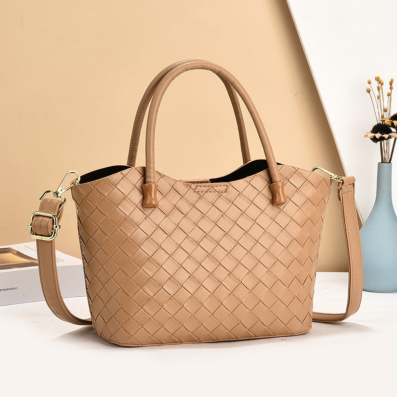 Damen elegante Handtasche aus geflochtenem Leder Nord Taschen