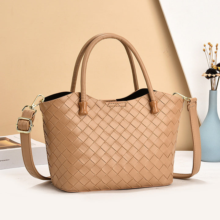 Damen elegante Handtasche aus geflochtenem Leder Nord Taschen