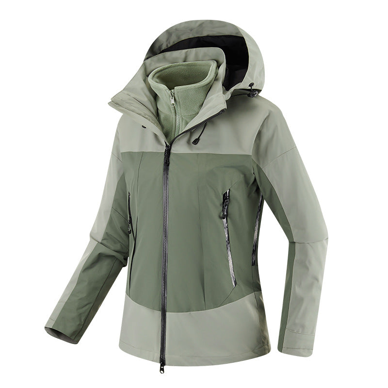 Damen zweilagige Softshell-Jacke mit herausnehmbarer Fleece-Innenjacke und verstellbarer Kapuze Nord Taschen