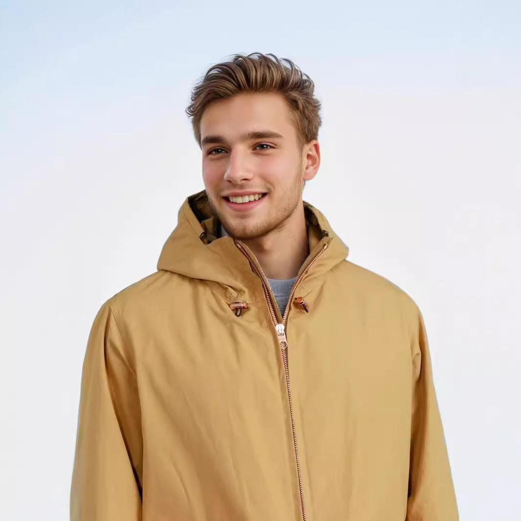 Herren Kurze wetterfeste Kapuzenjacke im Field-Style mit großen Pattentaschen Nord Taschen