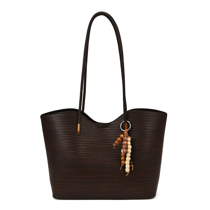 Damen moderne Shopper-Tasche mit originellem Anhänger Nord Taschen
