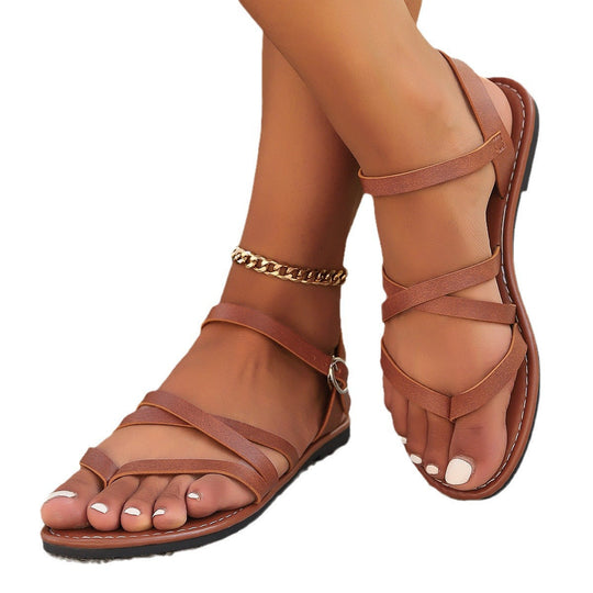 Damen Riemchen-Sandalen mit verstellbaren Riemen und komfortabler Sohle
