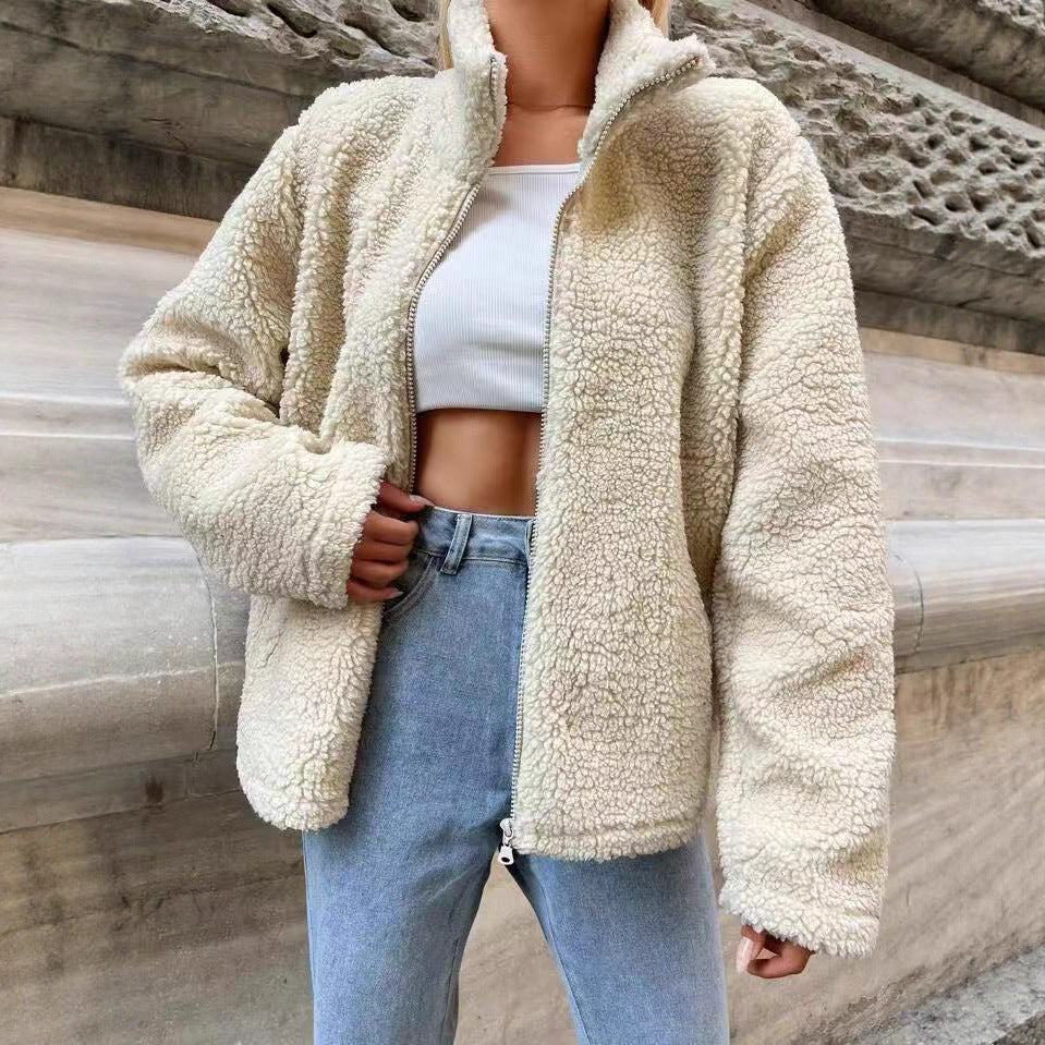 Damen kuscheliger Fleece-Jacke