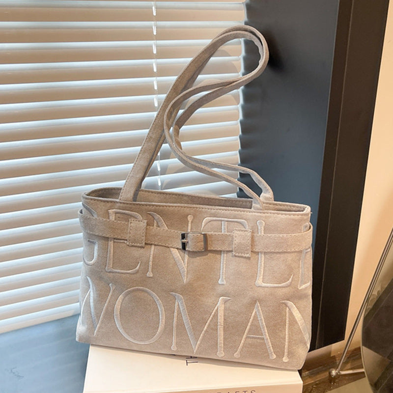 Damen Designer-Handtasche mit luxuriösem Wildleder und modischer Prägung Nord Taschen