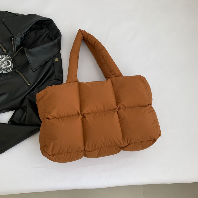 Damen PU Leder Shopper Tasche mit ergonomischem Tragegriff und moderner Steppung Nord Taschen