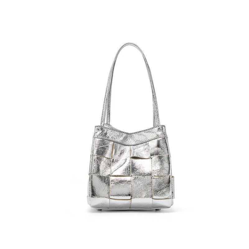 Damen trendige Schultertasche im modernen Flecht-Design Nord Taschen
