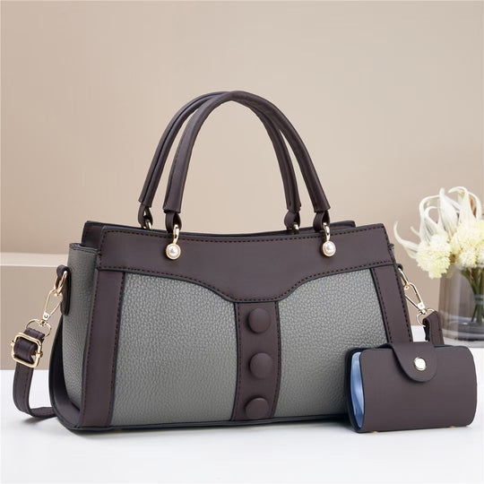 Damen elegante Handtasche mit strukturiertem Obermaterial und abnehmbarer Mini-Geldbörse Nord Taschen