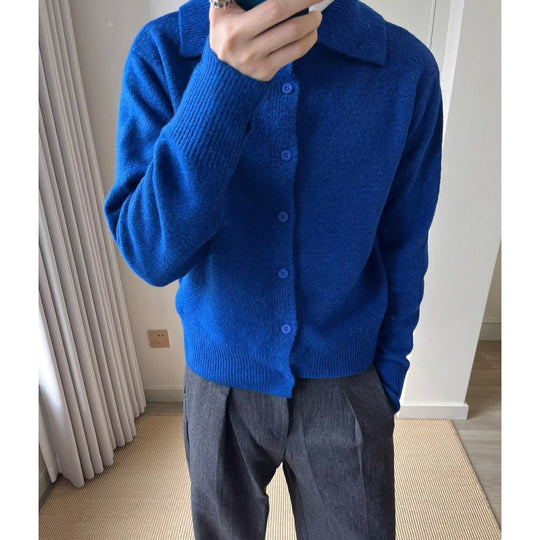 Herren Modische Strickjacke mit eleganter Knopfleiste Nord Taschen