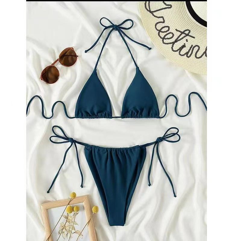 Damen Triangel-Bikini mit verstellbaren Bändern
