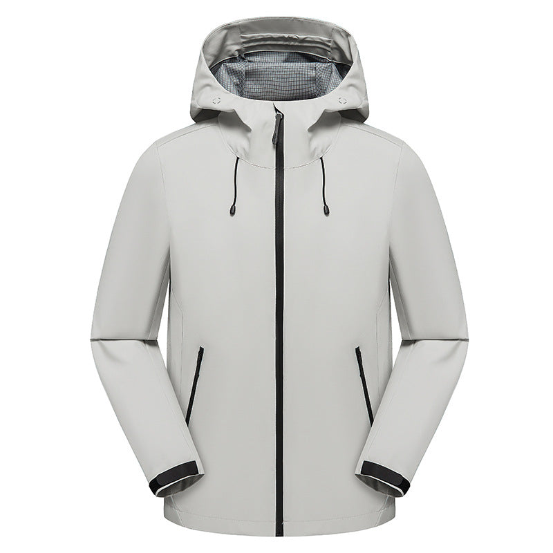Herren Urbaner Softshell-Regenparka mit getapten Nähten, verstellbarer Kapuze und wasserdichtem Reißverschluss Nord Taschen