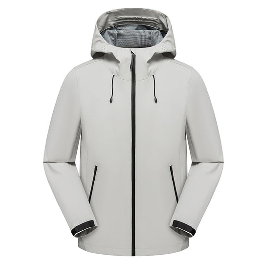 Herren Urbaner Softshell-Regenparka mit getapten Nähten, verstellbarer Kapuze und wasserdichtem Reißverschluss Nord Taschen