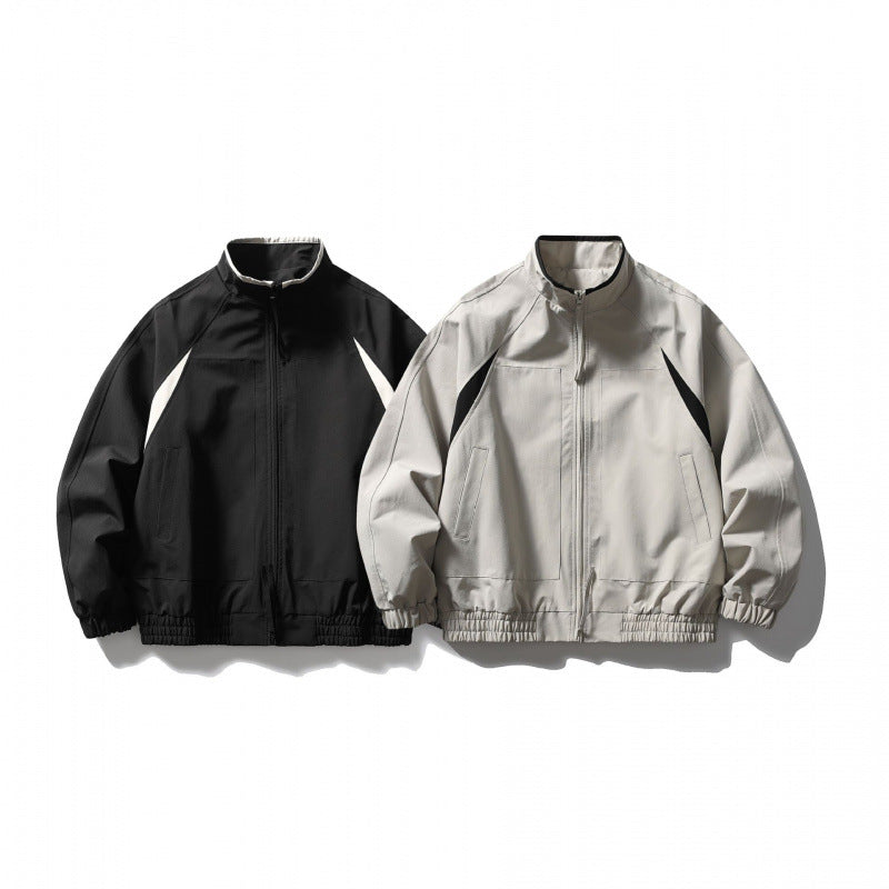 Unisex Boxy-Leichtblousonjacke im Tech-Cotton-Look mit Raglanärmeln, Reißverschluss und elastischem Saum Nord Taschen