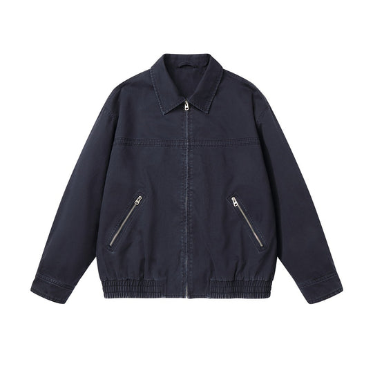 Herren Kurzblouson im Boxy‑Cut aus Canvas mit diagonalen Reißverschlusstaschen und elastischem Saum Nord Taschen