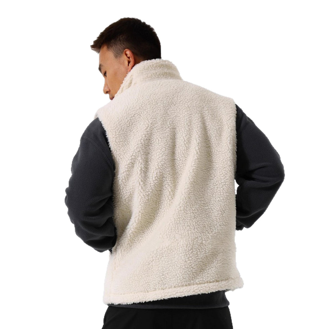Damen Ärmellose Sherpa-Fleece-Weste mit hohem Stehkragen und Reißverschluss Nord Taschen