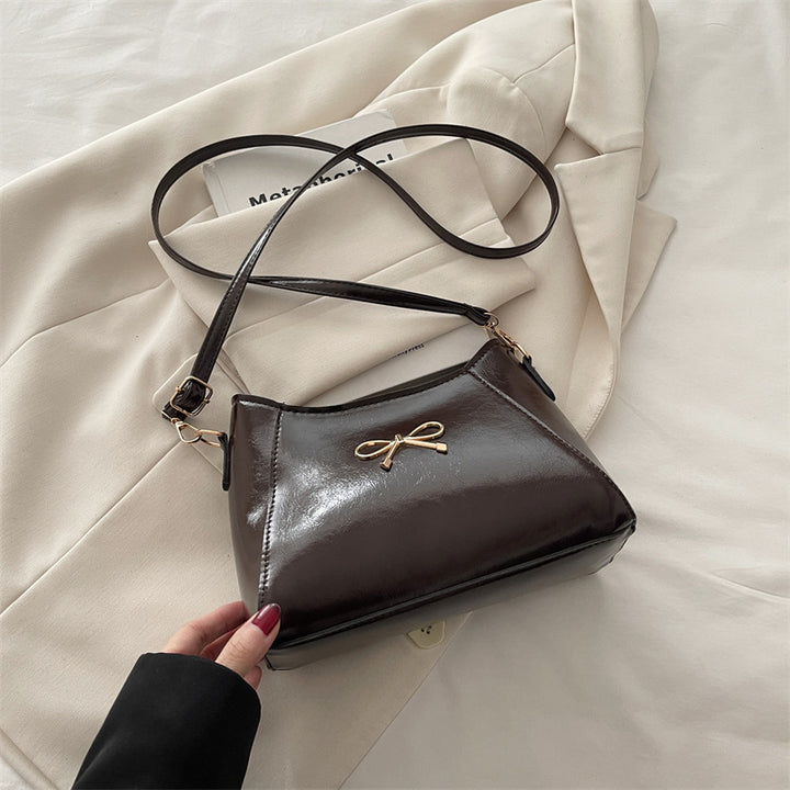 Damen elegante Umhängetasche mit verschließendem Schleifendesign Nord Taschen