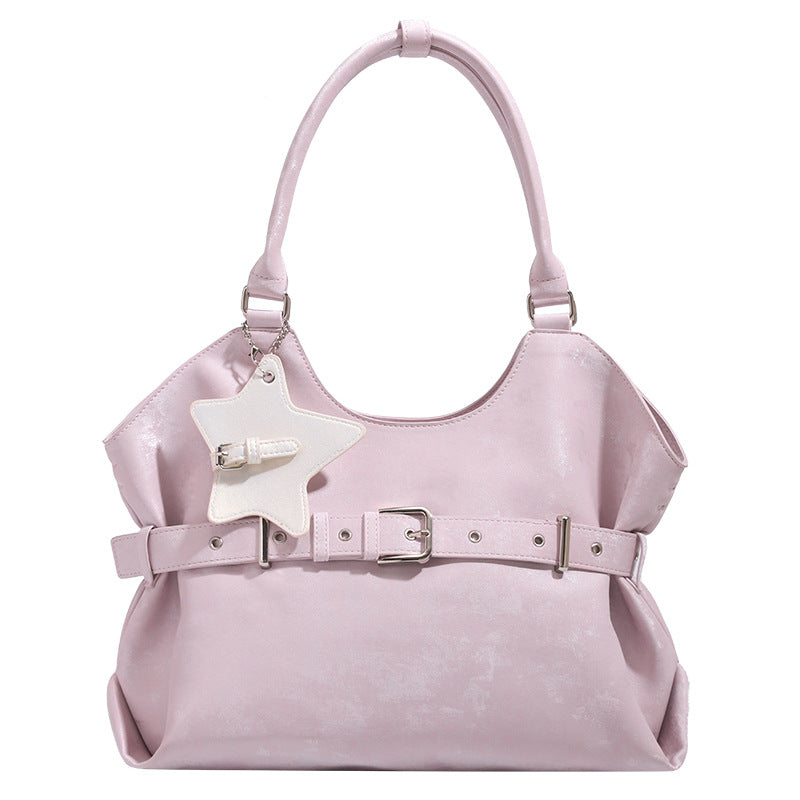 Damen oversized Shopper-Tasche mit abnehmbarer Gurte und trendigem Sternanhänger Nord Taschen