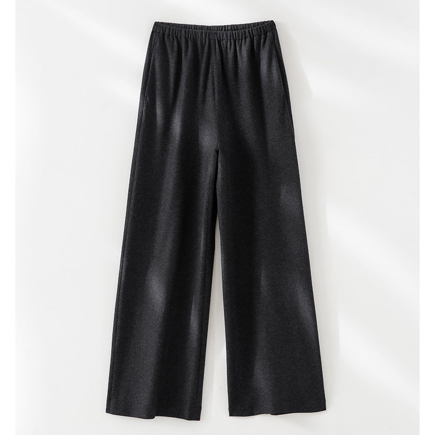 Damen Weite Feinstrick-Loungehose mit elastischem Bund Nord Taschen