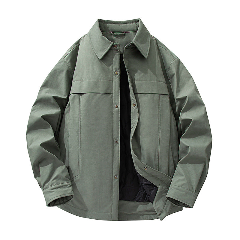 Herren Wasserdichte gesteppte Overshirt-Jacke mit Thermofutter Nord Taschen