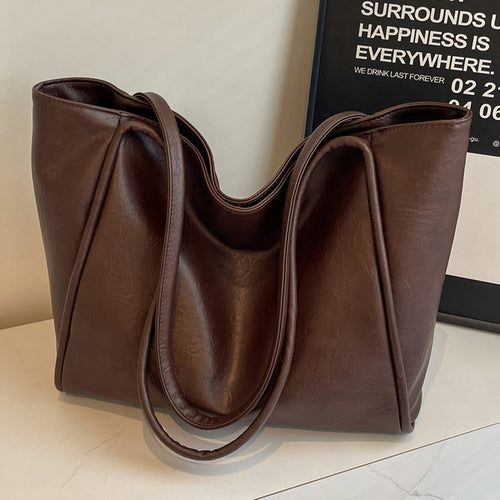 Damen elegante Schultertasche mit weichem Kunstleder und großzügigem Innenraum Nord Taschen
