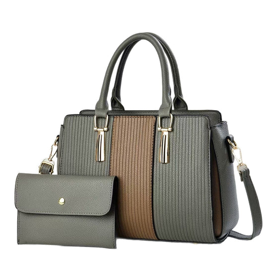 Damen elegante Shopper-Handtasche mit strukturiertem Design und abnehmbarer Mini-Clutch Nord Taschen