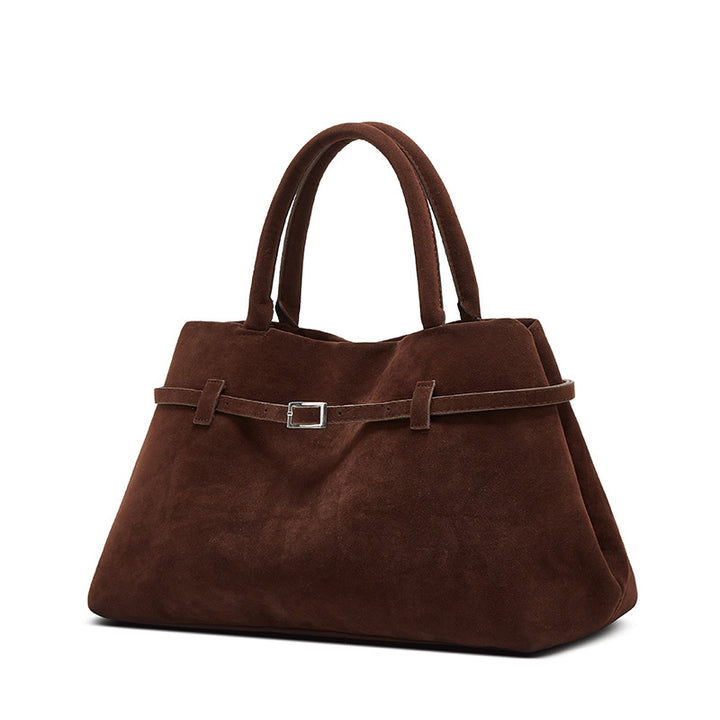 Damen Hobo-Tasche mit luxuriösem Wildleder-Finish und stilvollem Gurtakzent Nord Taschen