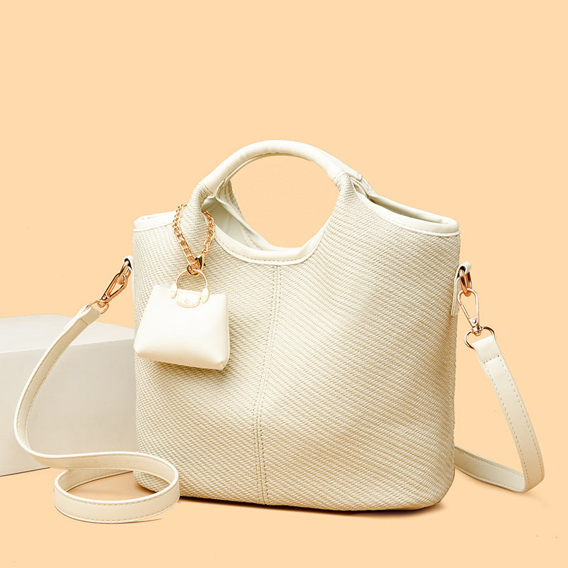 Damen elegante Handtasche mit strukturiertem Design und abnehmbarem Mini-Organizer Nord Taschen