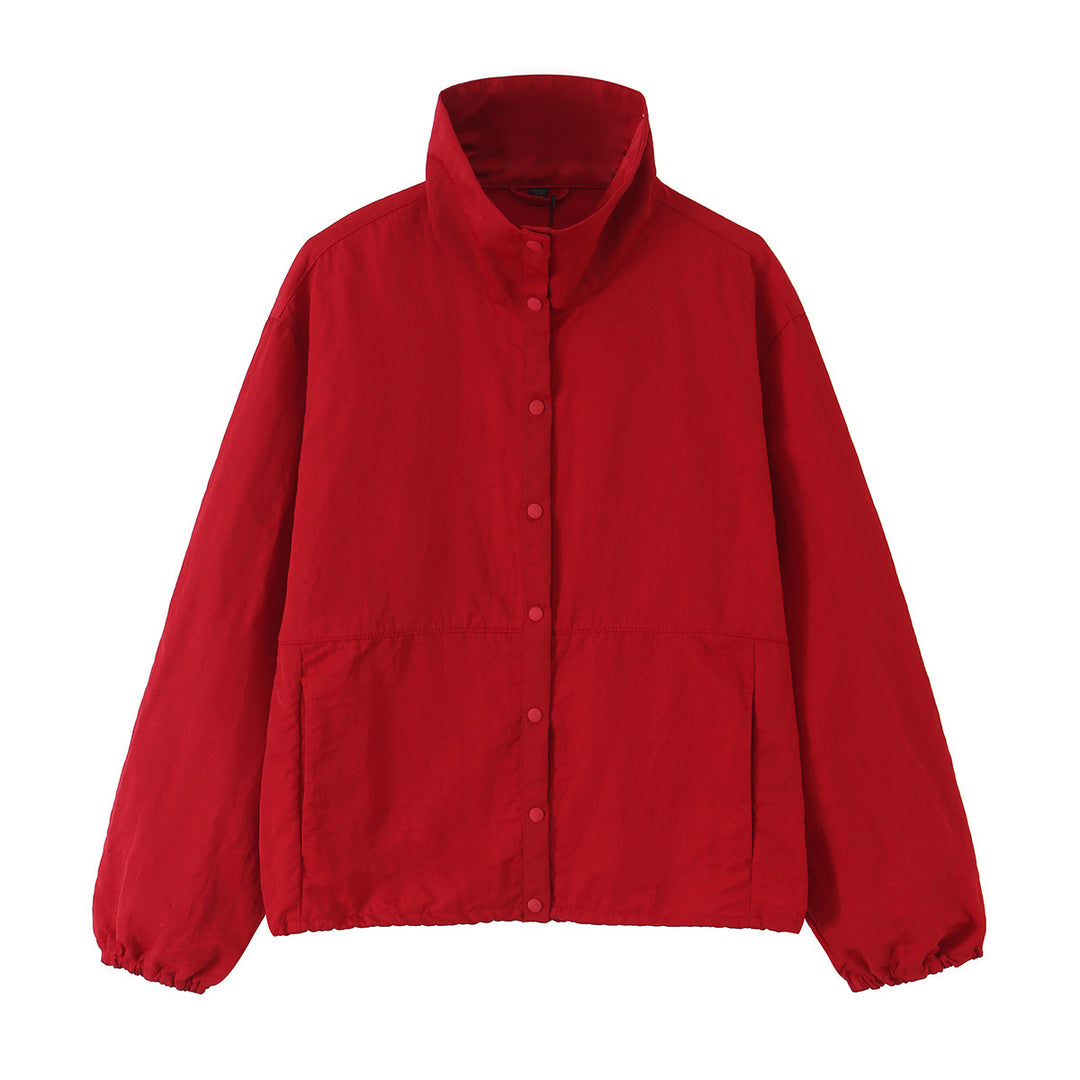 Damen Leichte wattierte Windjacke mit Stehkragen und Polka‑Dot‑Print Nord Taschen