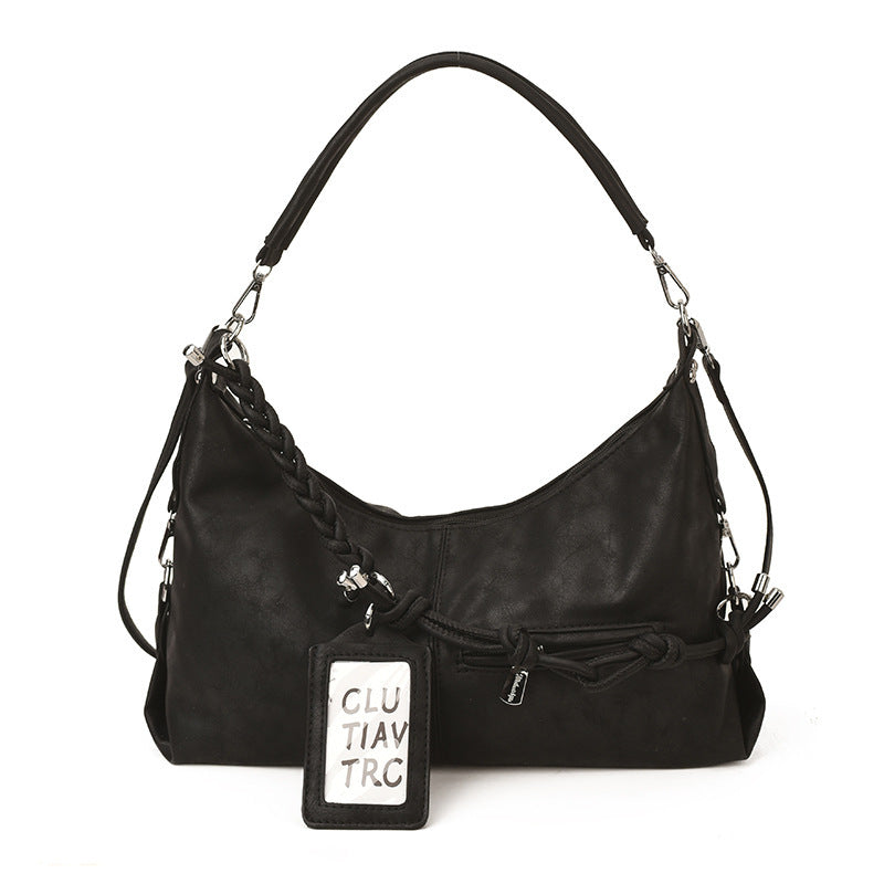 Damen Hobo-Tasche aus hochwertigem Leder mit geflochtenem Detail Nord Taschen