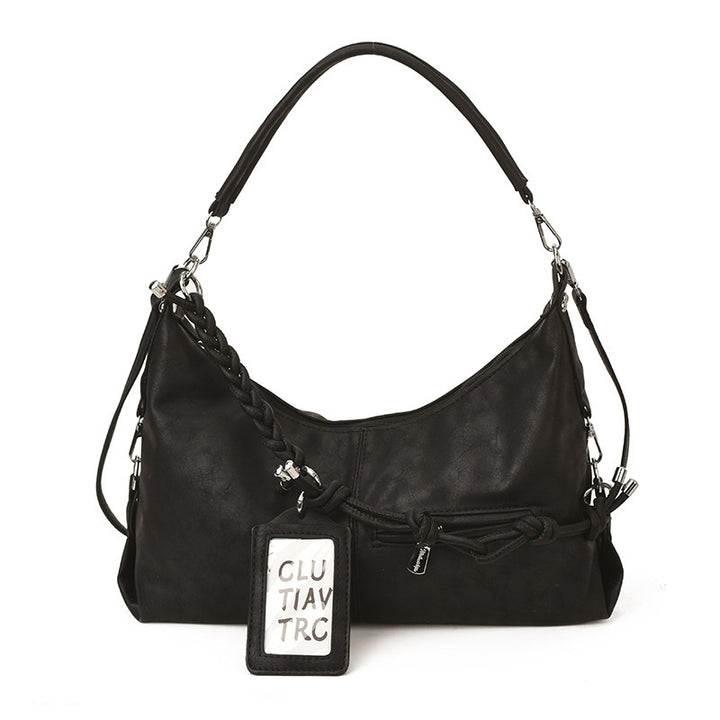 Damen Hobo-Tasche aus hochwertigem Leder mit geflochtenem Detail Nord Taschen