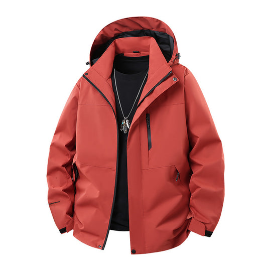 Herren Technische Softshell‑Regenjacke mit verschweißten Nähten, verstellbarer Kapuze und wasserabweisenden Reißverschlüssen Nord Taschen