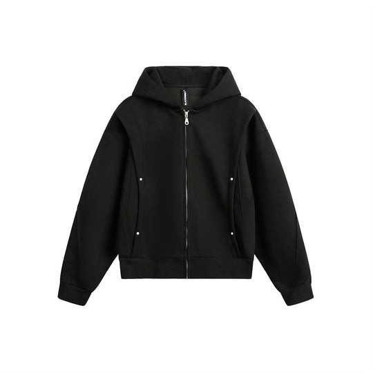 Unisex Oversize Kapuzen-Sweatjacke mit Reißverschluss und verdeckten Seitentaschen Nord Taschen