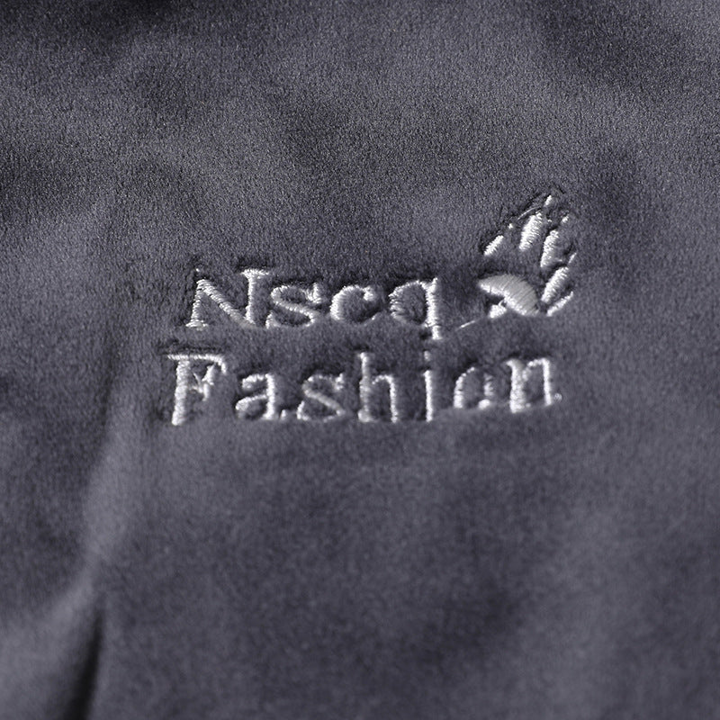 Herren Ärmellose Thermo-Fleeceweste mit Sherpa-Innenfutter und Stehkragen Nord Taschen