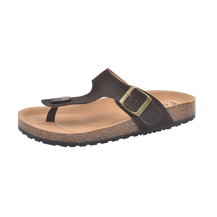 Damen Komfortable Zehentrenner-Sandalen mit verstellbarem Riemen und ergonomischer Sohle
