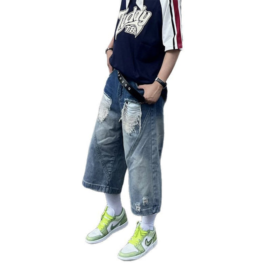 Herren Trendige Weitbein-Jeans Nord Taschen