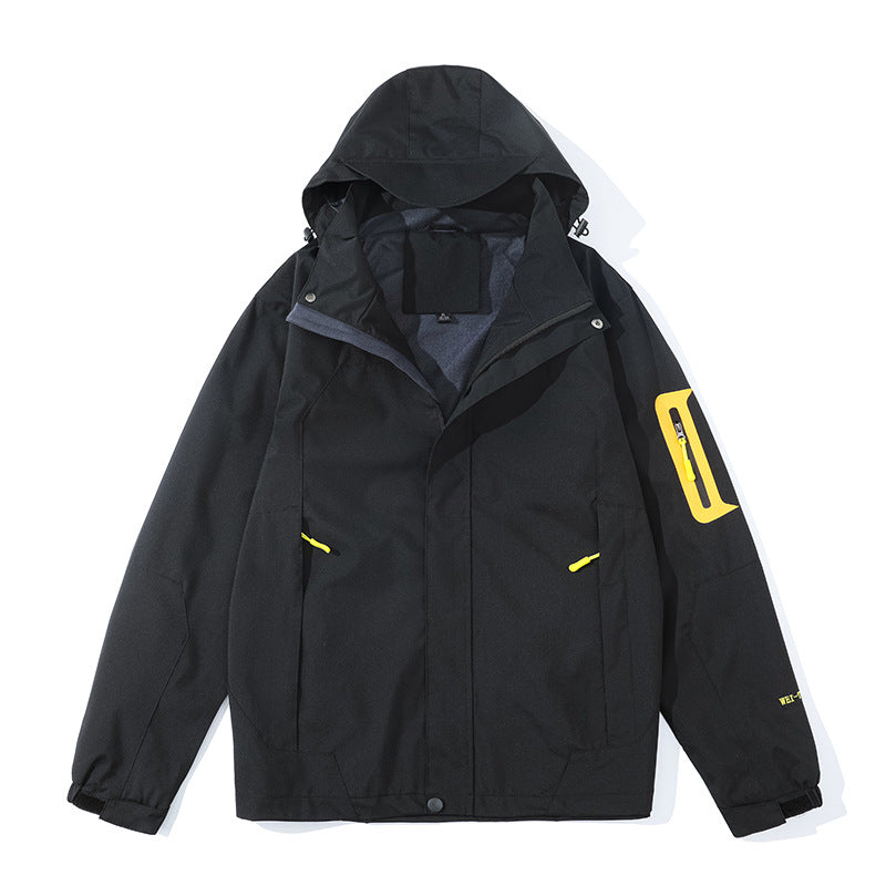 Herren leichte Softshell-Kapuzenjacke mit Fleece-Innenlage und Ärmeltasche Nord Taschen