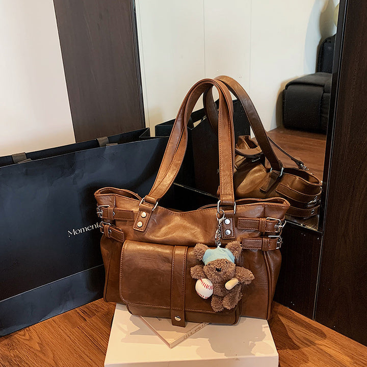 Damen Henkeltasche mit eleganten Schnallenakzenten und geräumigem Innenraum Nord Taschen