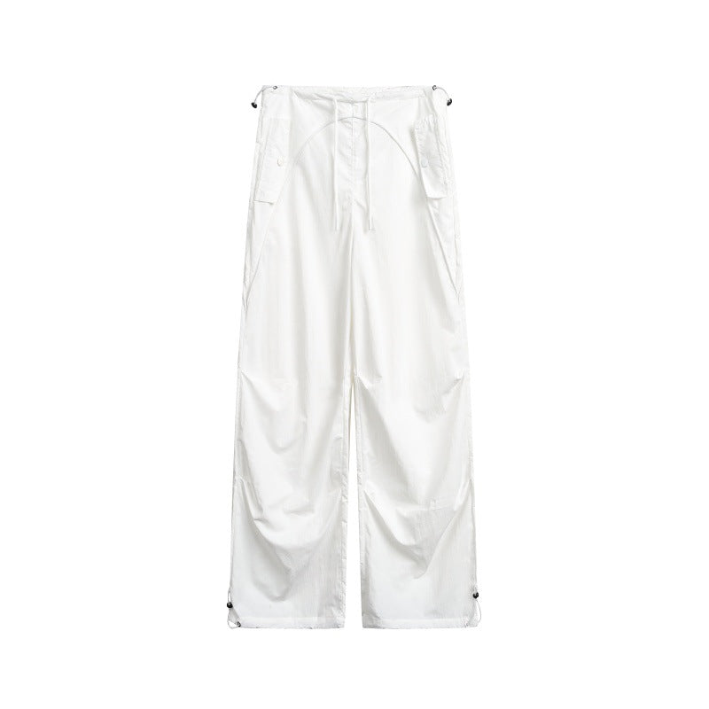 Damen weite Cargo-Hose mit Kordelzugbund und verstellbaren Saum Nord Taschen