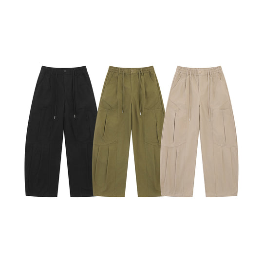 Damen Weite Cargo-Culotte mit elastischem Bund und großen Pattentaschen Nord Taschen