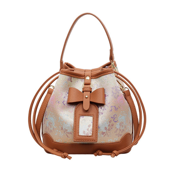 Damen Hobo-Tasche mit großem Schleifenakzent und verstellbarem Schulterriemen Nord Taschen