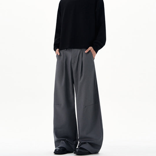 Herren Ultraweite Bügelfalten-Hose mit tiefem Schritt und fließender Twill-Qualität Nord Taschen