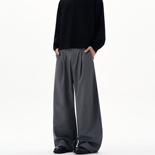 Herren Ultraweite Bügelfalten-Hose mit tiefem Schritt und fließender Twill-Qualität Nord Taschen