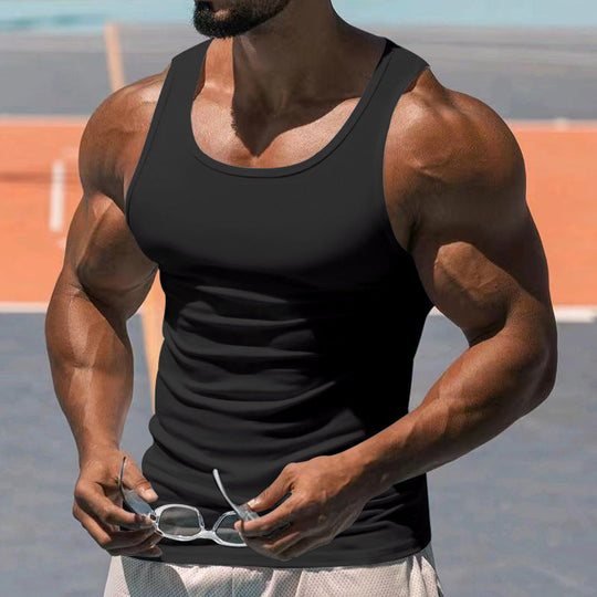 Herren atmungsaktives Sport-Tanktop mit körperbetontem Schnitt und feuchtigkeitsregulierendem Material