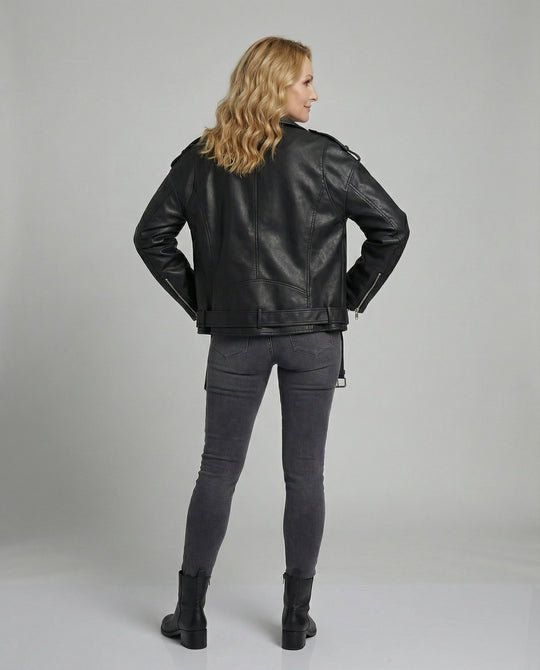 Freizeitkleidung Damen Bikerjacke Vegan