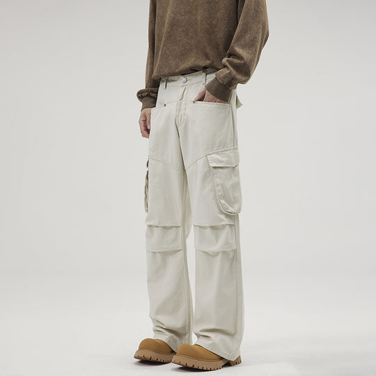 Herren Weite Utility-Cargo-Hose mit Klappentaschen und verstärkten Kniepartien Nord Taschen