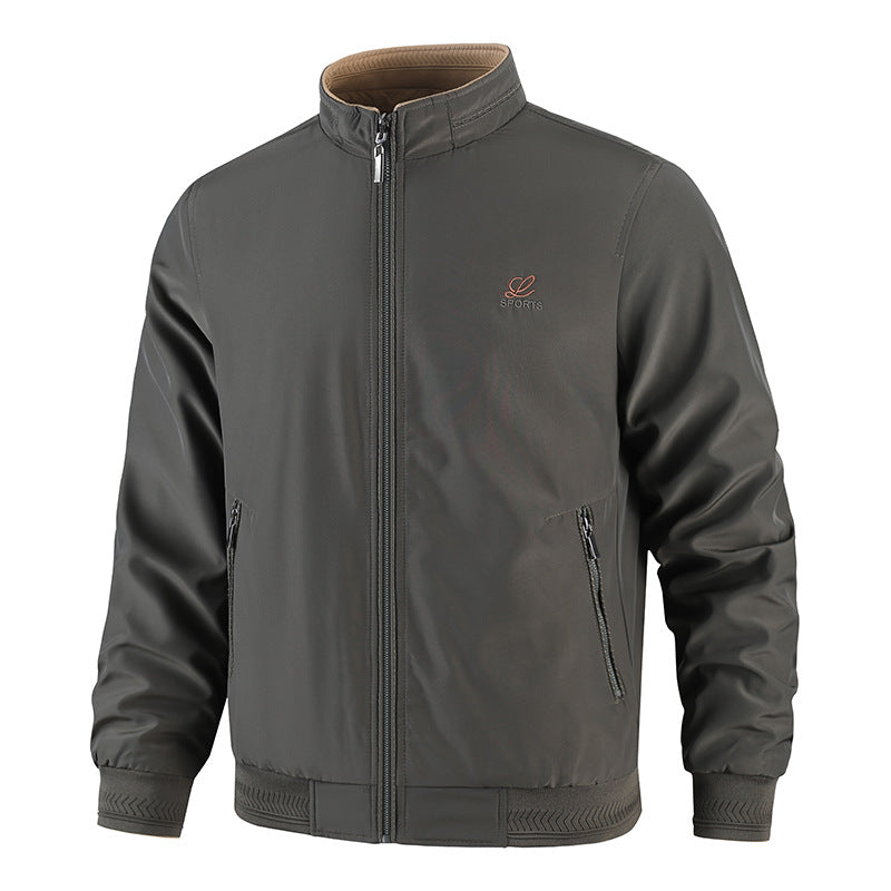 Herren Modische Freizeitjacke mit hohem Stehkragen und praktischen Taschen Nord Taschen