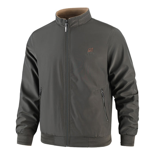Herren Modische Freizeitjacke mit hohem Stehkragen und praktischen Taschen Nord Taschen