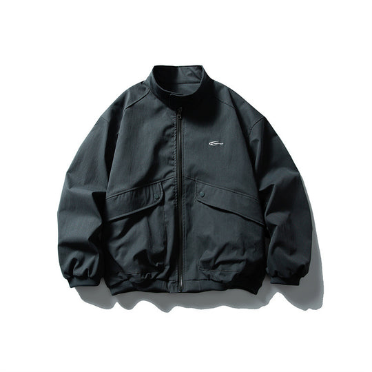 Unisex Oversize Boxy Bomberjacke mit Stehkragen und großen Pattentaschen Nord Taschen